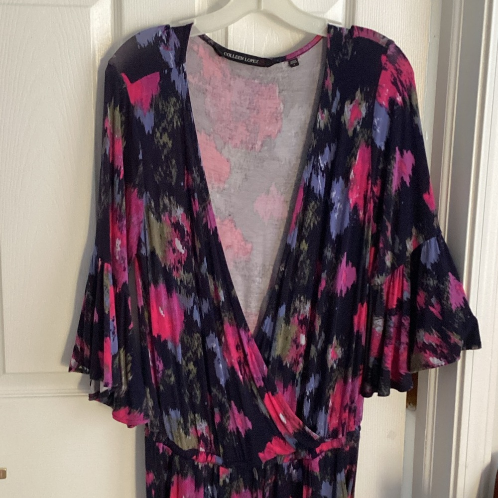 floral flutter sleeve jumpsuit